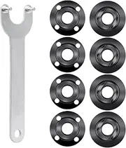 9pcs Angle Grinder Nuts, 1 Angle Grinder Wrench Spanner & 8 Angle Grinder Flange Nuts, 5/8-11 Grinder Angle Metal Lock Nuts Compatible with Dewalt Bosch Milwaukee Makita Ryobi Metabo Grinder Nuts