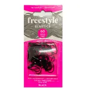 Free Style Snag Free Hair Elastic 2mm Black - 60pc