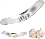 1pcs Garlic Crusher,Garlic Press,Garlic Press Rocker,Garlic Crusher Roller,Stainless Steel Garlic Crusher to Press Garlic Crusher Mince Cloves of Garlic Kitchen Tool