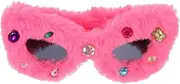 [DEARMAMY] Funny Party Sunglasses Decorative Plush Eyewear for Photo Props Aesthetic Glasses for Women's Fashi