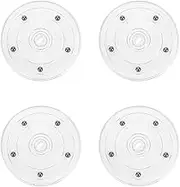 Geesatis 4 Pcs Acrylic Tiny Lazy Susan 4 inch / 100mm Rotating Turntable Organizer Bearings Round Swivel Plate, Smooth Swivel Plate for Kitchen Base Turn Dining Table, Clear