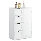 Giantex Bathroom Cabinet Cupboard Dresser Organizer Storage Drawers White/Grey