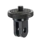 Action Camera Tripod Mount for Insta360 for GOPRO 1/4-inch Screw CNC Aluminum Alloy Mini Tripod Adapter black