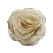 Elegant Flower Corsage Pin Adornment Eye catching Big Flower Lapel Pin Delicate Fabric Flower Brooch Pin Accessoy apricot