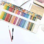 Cat Pattern Canvas Pencil Bags Pen Case Painting Brush Pouch Roll Up Holders