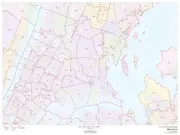 Bronx County, New York ZIP Codes Laminated Wall Map (MSH)
