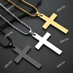 60CM不鏽鋼十字架項鍊大號男十字架項鍊女十字架項鍊黑色十字架金色十字架
