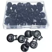 25 PCS Adjustable Ball Cord Lock Round Toggle Stopper Cord Stop Toggle Rope T...