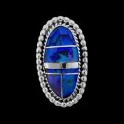 Spider Opal Ring • Native American Navajo Handmade • 925 Silver • Handmade by...