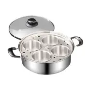Egg Poacher Stainless Steel Poached Egg Maker Pot Egg Poaching Pan with 4 cups