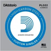 .022 gauge Single Steel Electric or Acoustic Guitar String D'Addario PL022