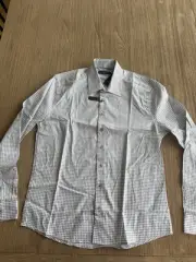 Stone Rose Men’s Button Down Grey/Navy Print Size 2XL BNWT
