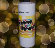 Gold UV Blacklight Reactive Tekno Bubbles with Free Wands Glow Party Fun 32oz