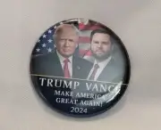 Trump-Vance 2024 Photo Campaign Pin Back Button