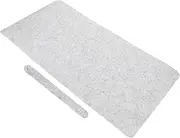 HEALEEP Large Slip Felt Desk Mat Portable Desk Cushion for Office Soft Surface Sturdy Non Slip Base Minimalist Grey Design for Organizing Workspace