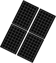 jojofuny Magnetic Cutting Mat 4pcs Iron Grid Crafting Sewing Tool Metal Strip Nonslip Base Black Versatile