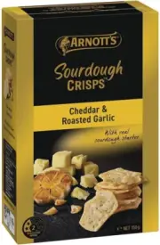 Sourdough Crisps Cheddar and Roasted Garlic Biscuits 150 G