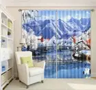 Snow Capped Mountains 3D Curtain Blockout Photo Printing Curtains Drape Fabric