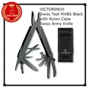 VICTORINOX Swiss Tool MXBS Black with Nylon Case Swiss Army Knife Multifunctiona