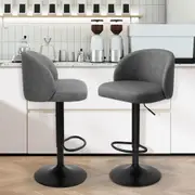 Levede 2pcs Salon Stool Swivel Bar Stool Barber Chair Adjustable Hydraulic Lift