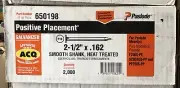 Paslode Galvanized Framing Nails 2-1/2” x .162 Smooth Shank Treated (2000 Box)