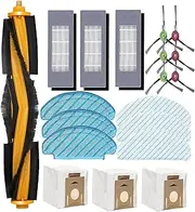 Replacement Parts for Ecovacs DEEBOT OZMO T8 AIVI T8 N8 Pro N8 Pro Plus Robot Vacuum Deebot T8 Replacement Parts, 1 Main Brush 6 Side Brush 3 Filter 6 Mop pad 3 Dust Bag Accessories