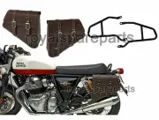 For Royal Enfield Interceptor 650 Mounting Rails With Pannier Bags Pair Brown