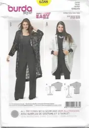 B28 BURDA 6588: JACKET SIZE 6-28 SEWING PATTERN