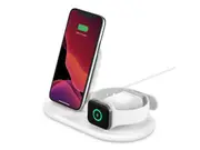 Belkin 3-in-1 Wireless Charger for Apple Devices w/AC White
