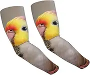 [FHEDVBN] Cute Cockatiel Arm Sleeves Compression Arm Covers for Men Women Outdoor Sun Sleeves Cooling Sports Sleeve, Black