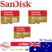 ORIGINAL SANDISK EXTREME Micro SD Card 64GB 32GB 16GB - Class 10 - AU STOCK