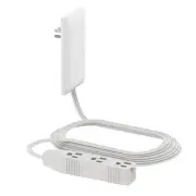 Flat-Face Outlet Extender with 3 Receptacles, Ultra-Thin Wall Plate Plug with...