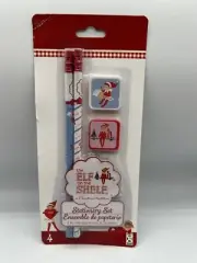 ELF ON THE SHELF CLAUS STATIONERY SET 2 #2 HB PENCILS & 2 ERASERS