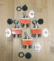 4 BBT 15 amp 250 vac 3 Position on/off/on Waterproof Toggle Switches
