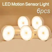 PIR Motion Sensor Night Light USB Rechargeable LED Closet Wardrobe Kitchen Lamp