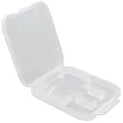 eTECH Collection 25 Pack of Clear Plastic SD/SDHC/SDXC/MicroSD/MicroSDHC/MicroSDXC Memory Card Case Holder for SanDisk/Kingston/Transcend/Samsung Memory Card (Case Only, Memory Card Not Included)