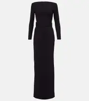 [Solace London] Solace London Sabina off-shoulder gown UK 8 black