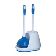 Mr. Clean Turbo Plunger and Bowl Brush Caddy Set Toilet Brush Plunger Combo 5...