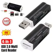 Multi Card Reader All in One Aluminium USB SD SDHC SDXC Micro SD Memory Stick M2