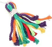 Angoily Bird Vent Toy Parrot Chewing Toy Cotton Rope String Parrot Toy Bird Gnawing Toy Random Color