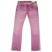 Replay Ladies Jeans Bootcut Pants Retro Flare Stretch 38 W30 L32 Vintage Purple