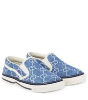 [Gucci Kids] Gucci Kids GG slip-on sneakers UK 12 blue