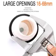 New 6-68mm Wide Adjustable Large Spanner Wrench Hand Nut Opening Pipe Tool Jaw
