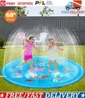 170cm Inflatable Water Splash Spray Mat Kids Sprinkler Play Pad Outdoor Pool Toy