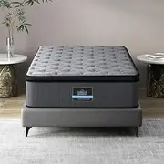 Giselle Mattress Pocket Spring 34cm King Single Euro Top Latex Foam Medium Firm