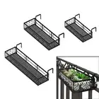 Hanging Railing Planter Shelf Basket Plant Stand, Iron Easy to Install, Patio
