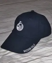 NEW Polyester Spandex Golf Cap Hat MISSION HILLS GOLF CLUB CHINA Adjustable Blue