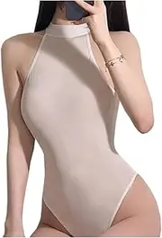 [FASXIR] Japanese Style Cute Sexy Perspective One-piece Bodysuit Teddy Lingerie Backless Jumpsuit Babydoll for Women Cosplay