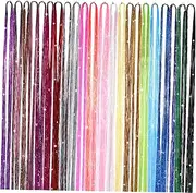 Healeved 1 Set Gold Wire Hair Extension Set Hair Glitter Ponytail Extension for Women Attachment for Braids The Pet