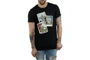 Frozen Mens Olaf Polaroid Cotton T-Shirt (Black) - UTBI1563